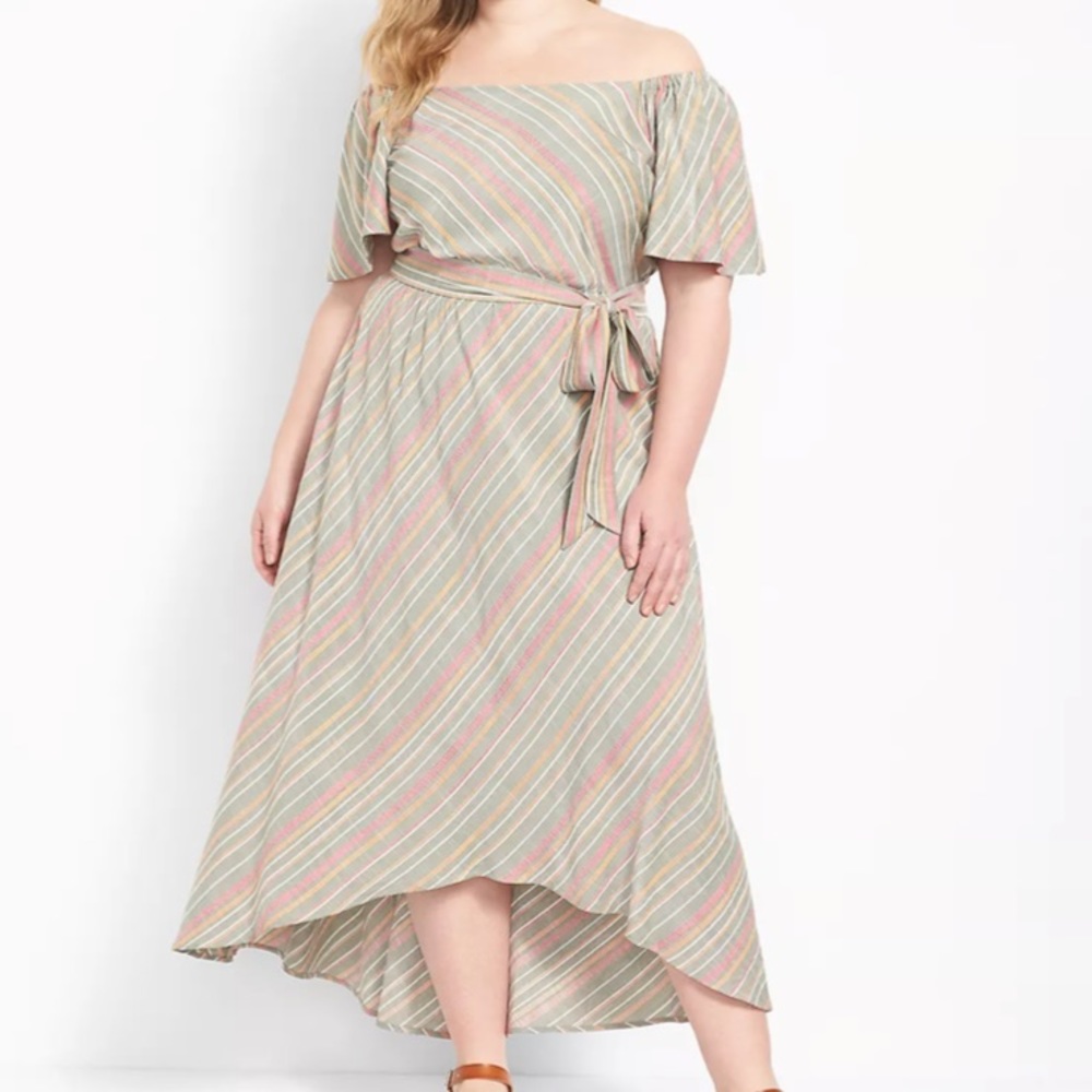 Convertible-Sleeve High-Low Midi Dress